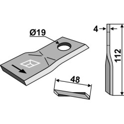 Couteau rotatif 112x48mm - Krone - 139888.0