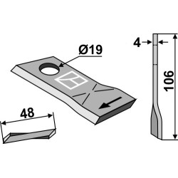 Couteau rotatif 106x48mm - Niemeyer - 570444