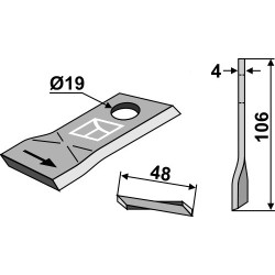 Couteau rotatif 106x48mm - Niemeyer - 570445