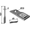Couteau rotatif 107x49mm - Pöttinger - 434986