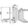 Couteau 205x80mm, gauche - Maletti - 0500 080