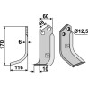 Couteau 170x60mm, gauche - Maschio - 40000405