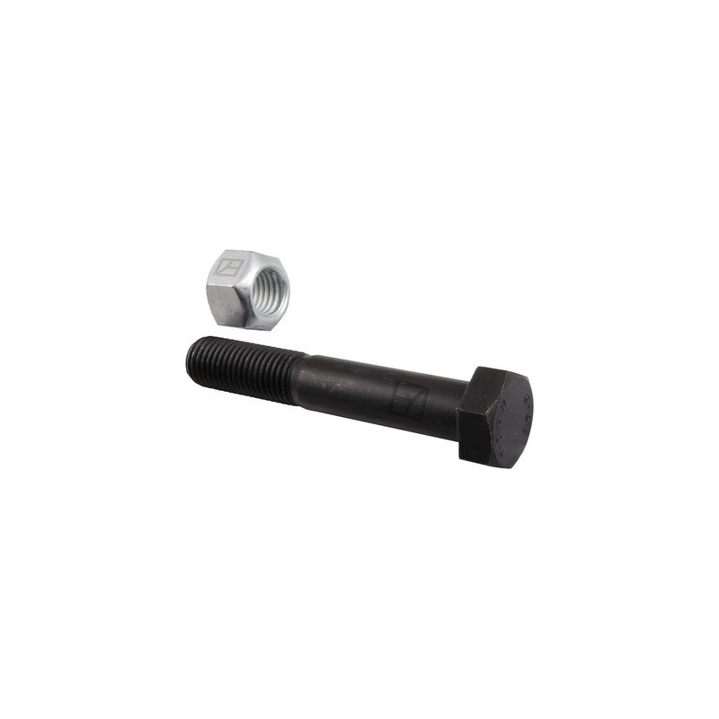 Boulon à tête hexagonale M20x2,5x120 avec écrou à freinage interne - Mulag - Schraube: 113106 - Mutter: 100690