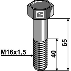 Boulon à tête hexagonale avec filet fin - M16x1,5X65 - 12.9 - Sauerburger - 01.002.6917