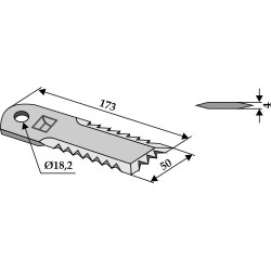 Couteau broyeur de paille - Biso - 28.274.490.00 / 28.274.041.0000