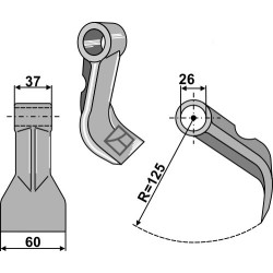 Marteau broyeur 60x37mm - Twose - 7390276