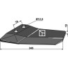Aileron de rechange - gauche - Lemken Smaragd - 3374419