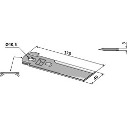 Contre-lame - Massey Ferguson - D 49005700