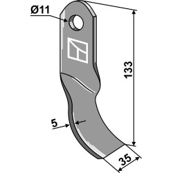 Couteau tordadé 133x35mm - Maletti - MA6100077
