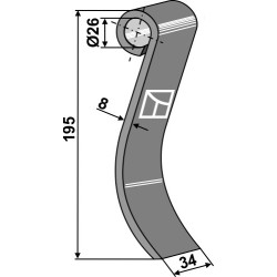 Fléau central 195x34mm - Perugini - CK4600