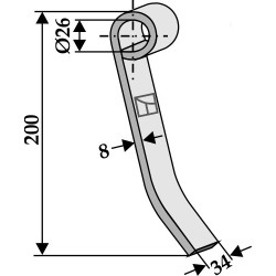 Fléau central 200x34mm - Nobili - 6060842 / J1551138 / 6060179