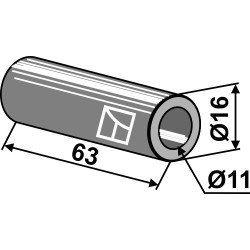 Entretoise 63xØ11xØ16 - Mulag - 173680