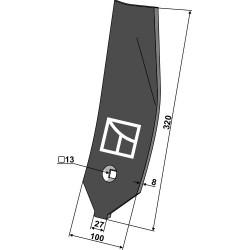 Déflecteur lateral - gauche - Lemken Kristall - 3374491