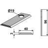 Couteau rotatif 96x40mm - Kverneland - KT4186400001