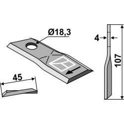 Couteau rotatif 107x45mm - Morra - 14768