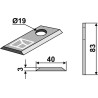 Couteau rotatif 83x40mm - Deutz-Fahr - 1.1019.010.282