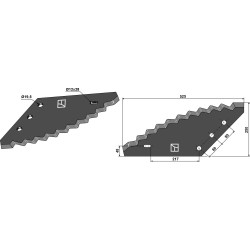Couteau pour mélangeurs de fourrage, droit - Schuitemaker - 433.0113