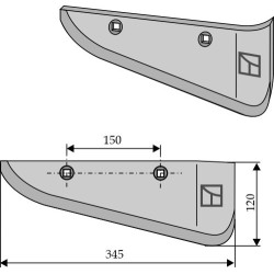 Soc pour arracheuse de betteraves, modèle droit - Kleine - X4-06-21-02