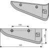 Soc pour arracheuse de betteraves, modèle droit - Kleine - X4-06-21-02