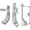 Couteau 190x30mm, droit - Roteco - 60325 110 D