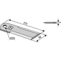 Couteau broyeur de paille - Laverda - 320 706 150