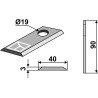 Couteau rotatif 90x40mm - Deutz-Fahr - VF06561543 / 1101901027120 / 1.1019.010.282