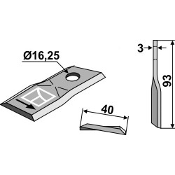 Couteau rotatif 93x40mm - POttinger - 716060340
