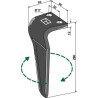 Dent pour herses rotatives 280mm, droit - Vogel u. Noot - V05494