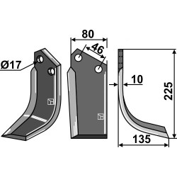 Couteau 225x80mm, droit - Reekie - RRT199/2