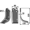 Couteau 225x80mm, droit - Reekie - RRT199/2