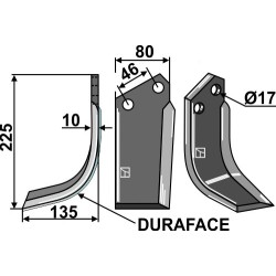 Couteau DURAFACE 225x80mm, gauche - Reekie - RRT199/3