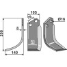 Couteau 200x105mm, gauche - Kongskilde - 73000109343V