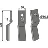 Dent rotative 220x60mm, droit - Howard - 73000186316V