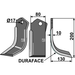 Couteau DURAFACE 200x80mm, droit - Celli - 722574