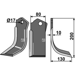 Couteau 200x80mm, droit - Celli - 722574