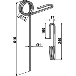 Griffe de Semoir Ø11mm - Bednar - KM030007