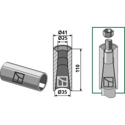 Entretoise à souder 110mm