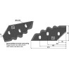Couteau pour mélangeurs de fourrage, gauche - revêtement carbure - Sgariboldi - CL04.018