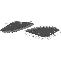 Couteau pour mélangeurs de fourrage - revêtement carbure - Trioliet - 31639