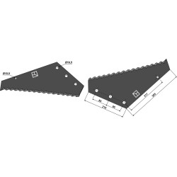 Couteau pour mélangeurs de fourrage - revêtement carbure - Penta - 1001