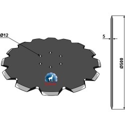 Coutre circulaire Ø500x5 - Kuhn - 110029