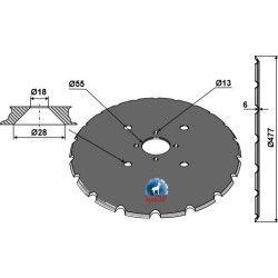 Disque de semoir Ø477x6 - Maschio / Gaspardo - G15320012R