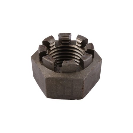 écrou hexagonal à créneaux dégagés M48x5 pour arbre carré 50x50