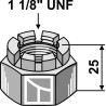 Écrou à créneaux dégages 1 1/8''UNF - Schulte - 23304