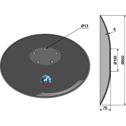 Disque lisse - Ø660x6 - Niaux