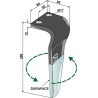 Dent pour herses rotatives (DURAFACE) 280mm, gauche - Maschio / Gaspardo - M38100227R