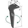 Dent pour herses rotatives 300mm, droit - Breviglieri - 0088310D