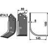 Couteau 180x80mm, droit - Breviglieri - Z1400311