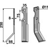 Dent rotative 250x35mm, gauche - Simon