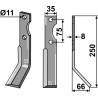 Dent rotative 250x35mm, droit - Simon